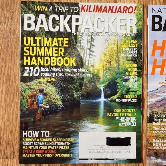 Backpacker Magazine May, June 2013 Back Issue Lot of 2 - Picture 3 of 5